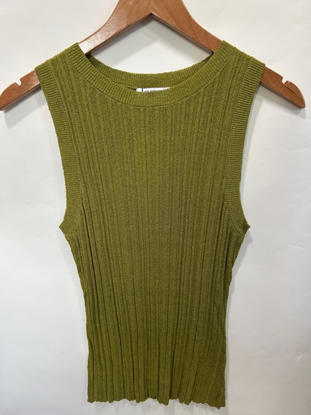 Workshop Republic Clothing Olive Ribbed Knit Texture Tank